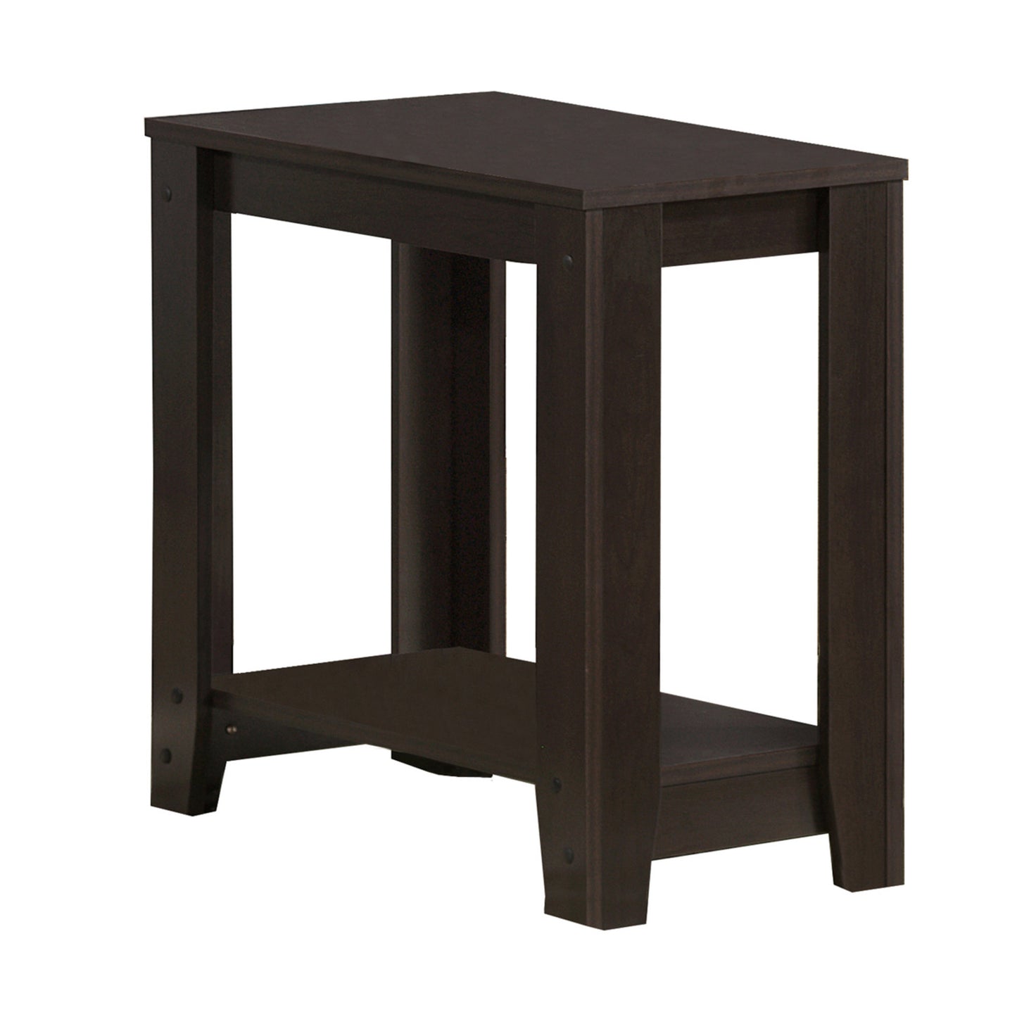 22" Deep Taupe End Table With Shelf