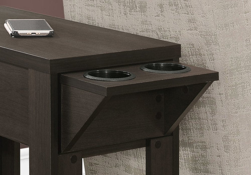 Product title: 23" Brown Wood End Table With Shelf