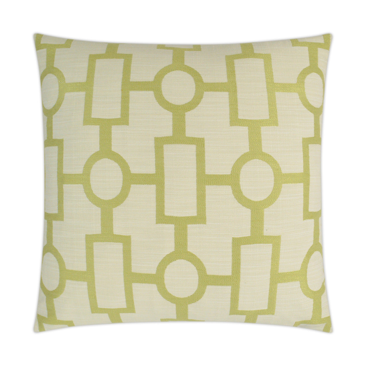 D.V. KAP HOME   24" x 24" Ellington Pillow - Green Geometric    - 3331-G-2424