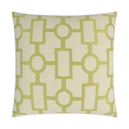 D.V. KAP HOME   24" x 24" Ellington Pillow - Green Geometric    - 3331-G-2424