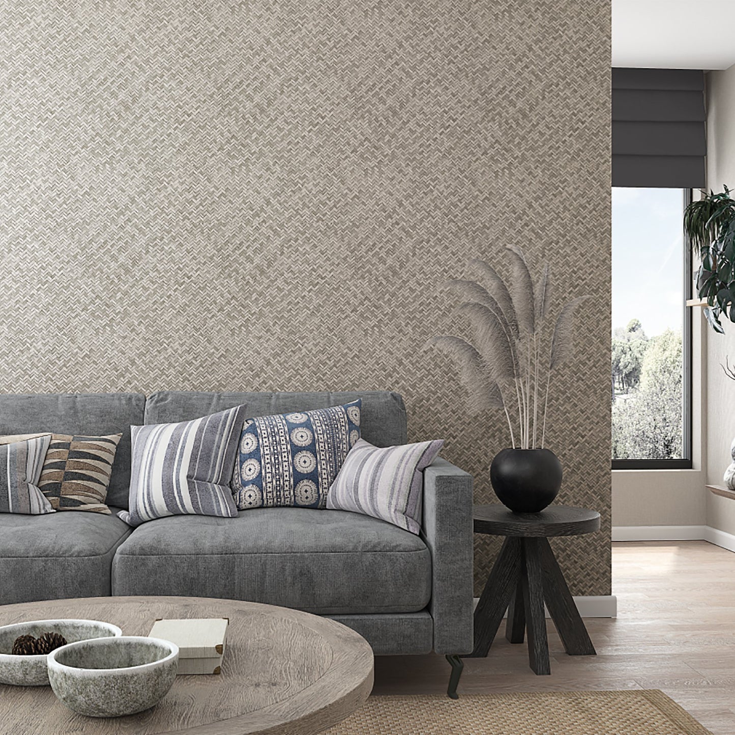 GALERIE WALLCOVERINGS Eden    Silver - Grey   - EN3331114