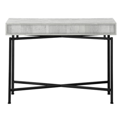 43" Brown And Black Cross Leg Console Table