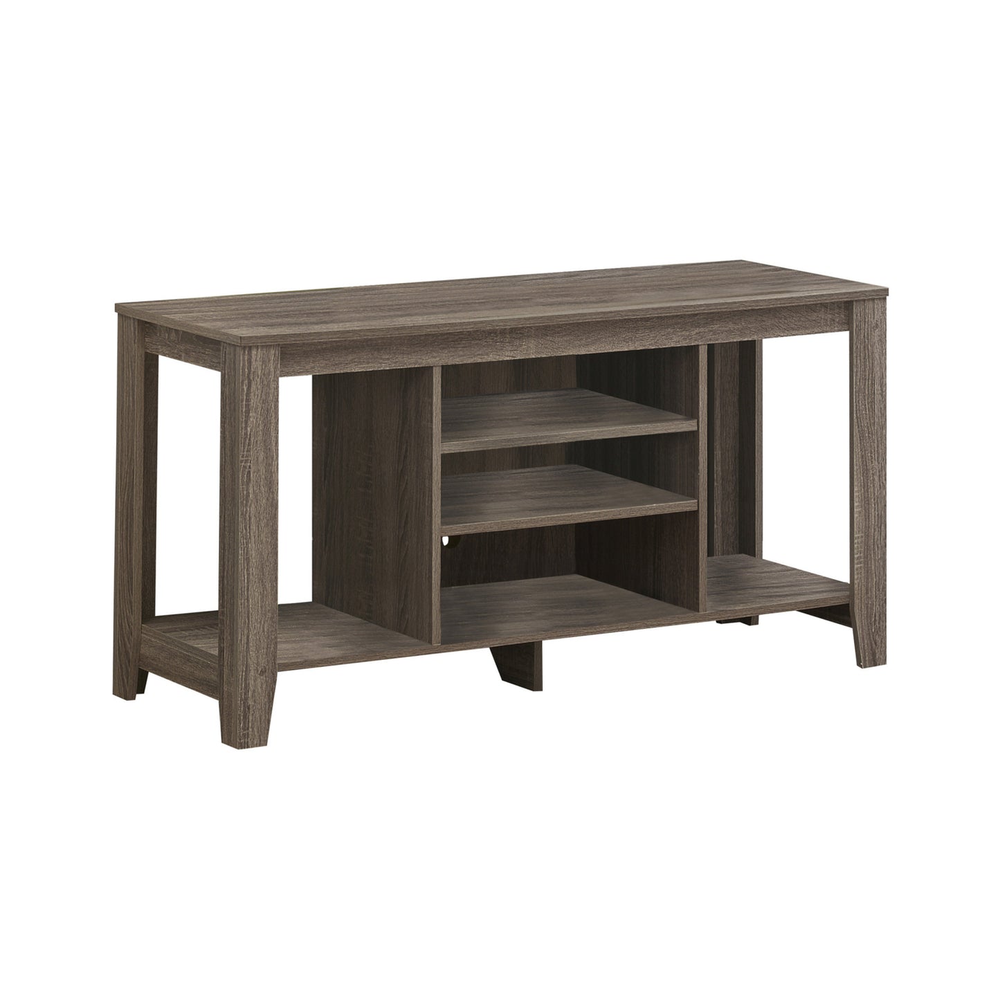 17" Deep Taupe Open Shelving TV Stand