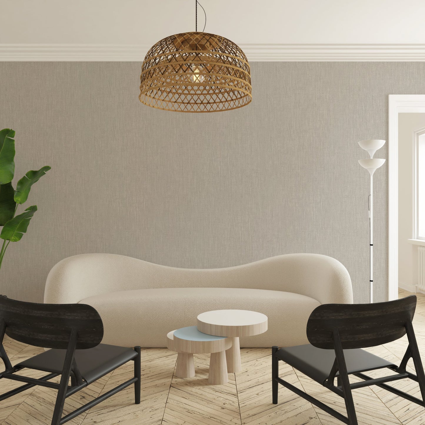 GALERIE WALLCOVERINGS Eden    Silver - Grey   - EN3332914