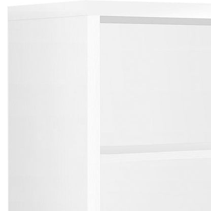 48" Brown Distressed Wood Adjustable Four Tier Bookcase