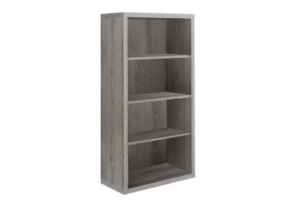 White wood adjustable four-tier bookcase