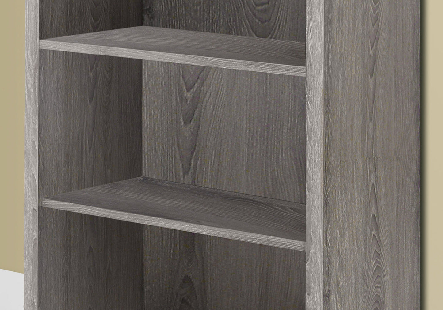 48" Black and Gray Wood Bookcase