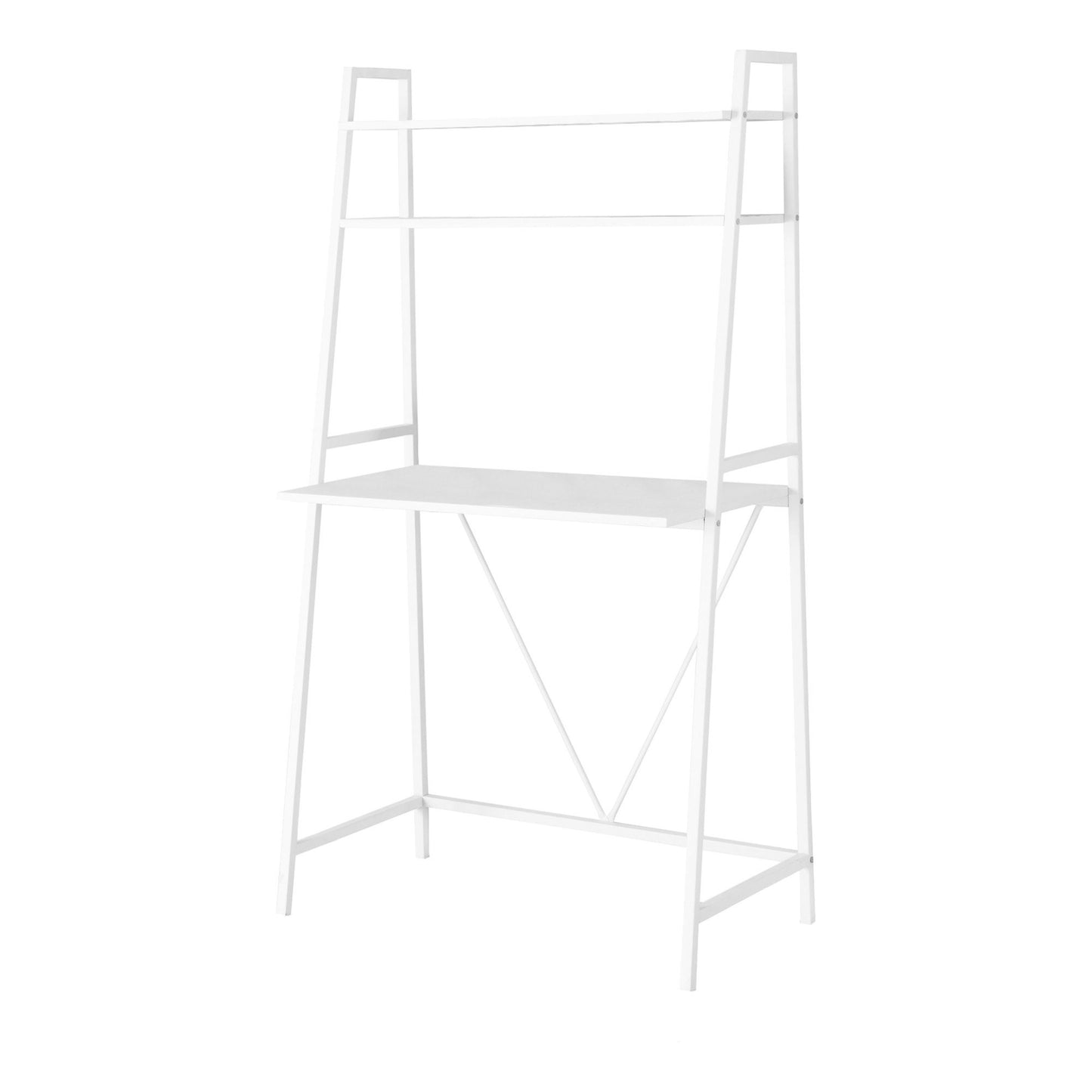 18" White Ladder Desk