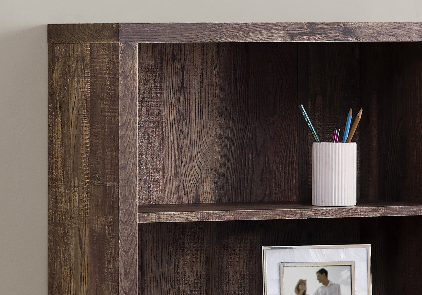 48" Black and Gray Wood Bookcase