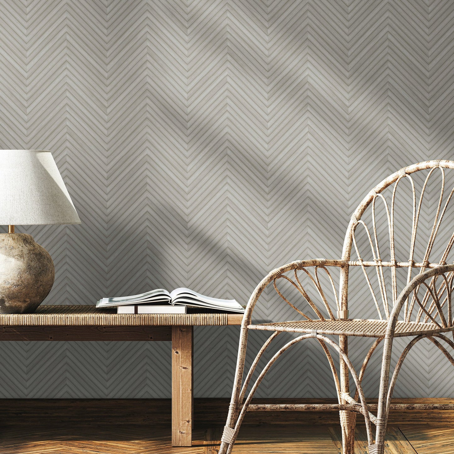 GALERIE WALLCOVERINGS The Woods and Wicker    Silver - Grey   - 33374