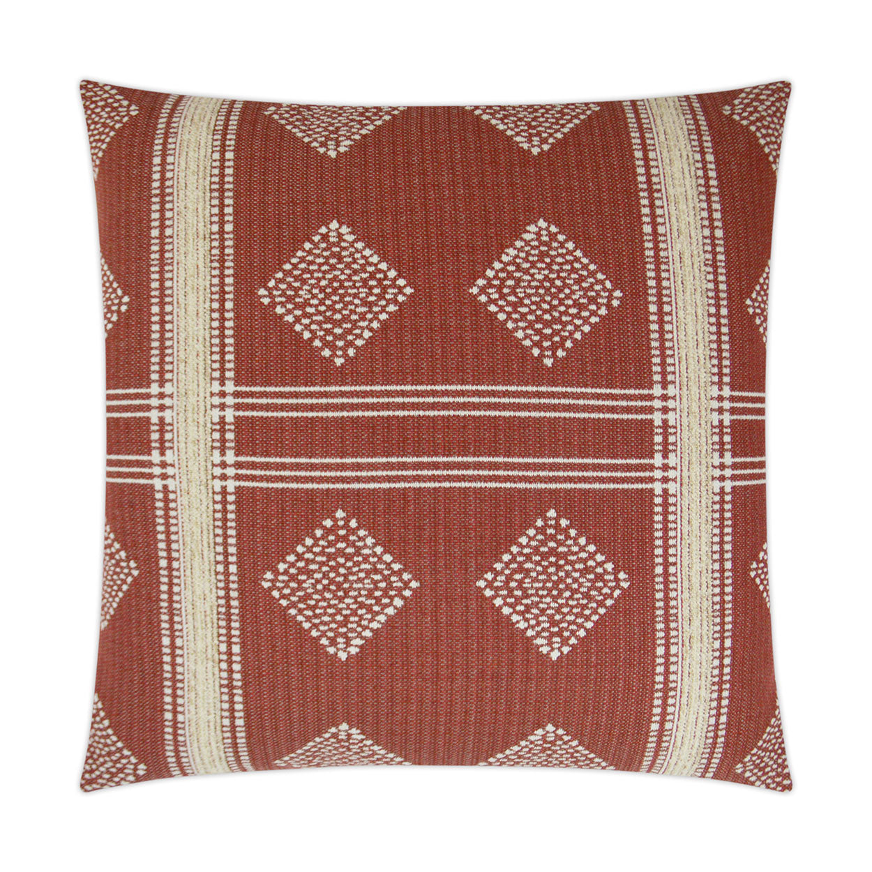 D.V. KAP HOME   24" x 24" Cultural Pillow - Brick Western Chic    - 3338-B-2424
