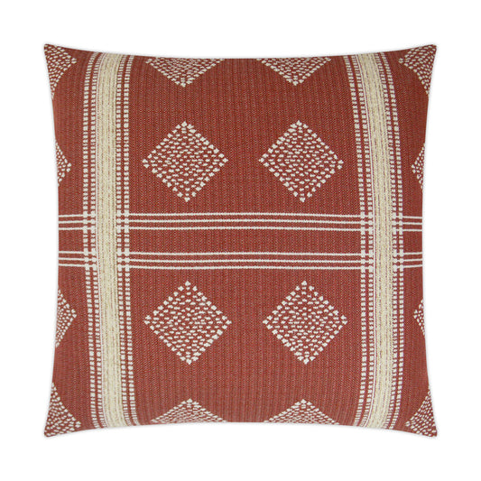 D.V. KAP HOME   24" x 24" Cultural Pillow - Brick Western Chic    - 3338-B-2424