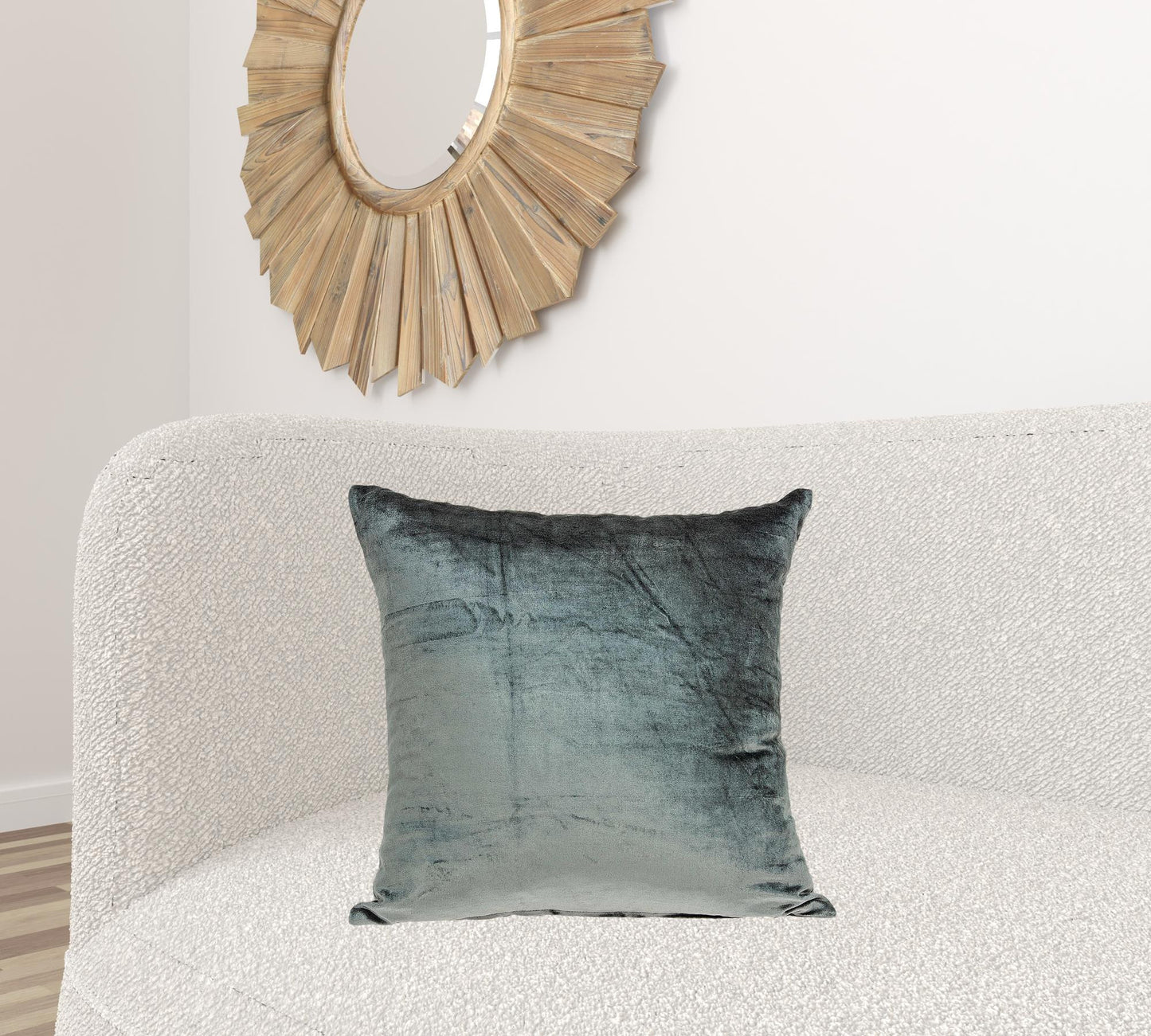 20" X 7" X 20" Transitional Charcoal Solid Pillow Cover With Poly Insert