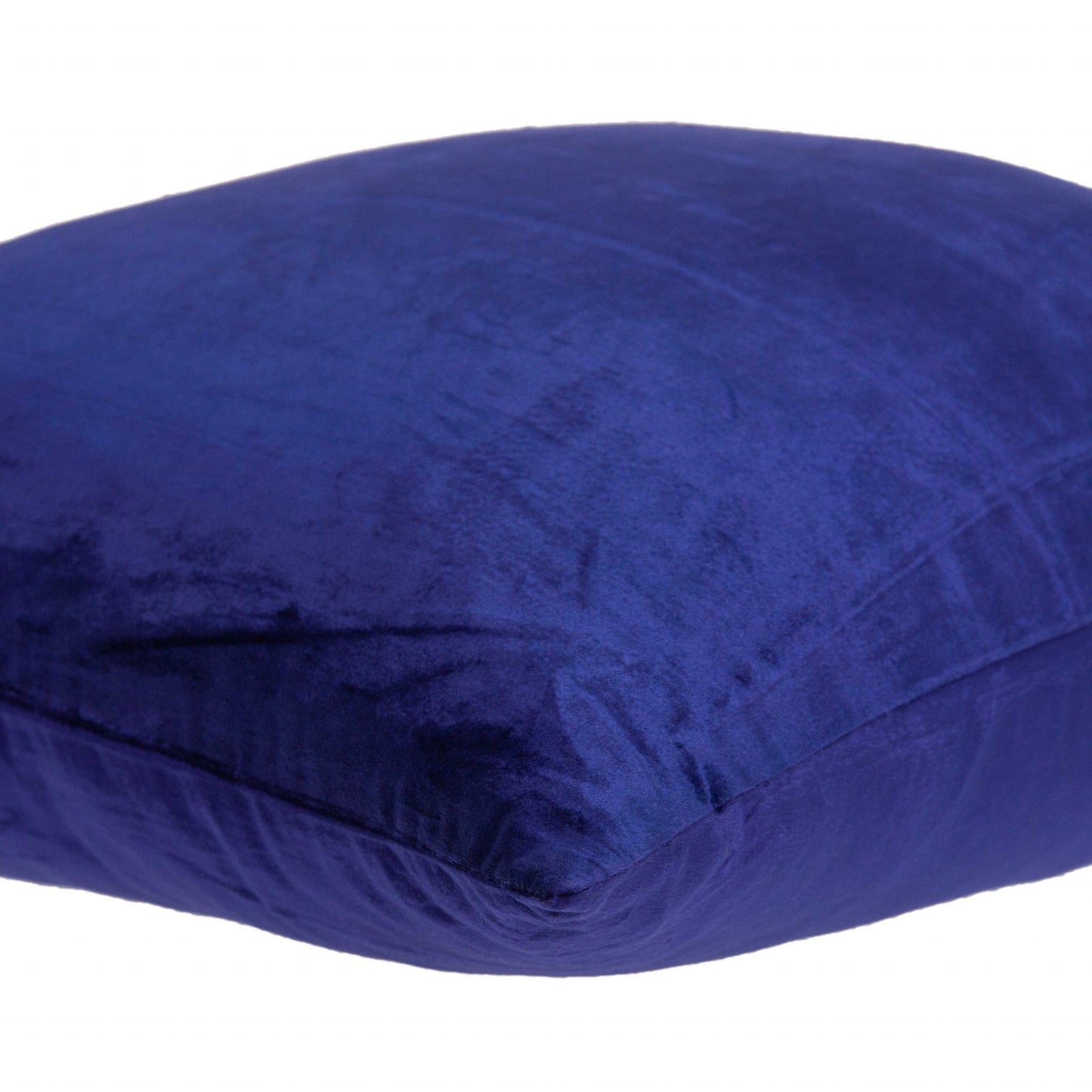 20" X 7" X 20" Transitional Royal Blue Solid Pillow Cover With Poly Insert