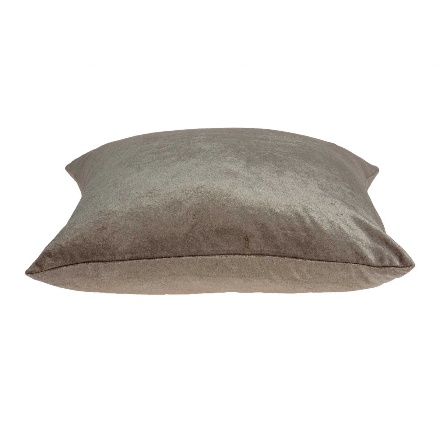 20" Taupe Cotton Blend Throw Pillow