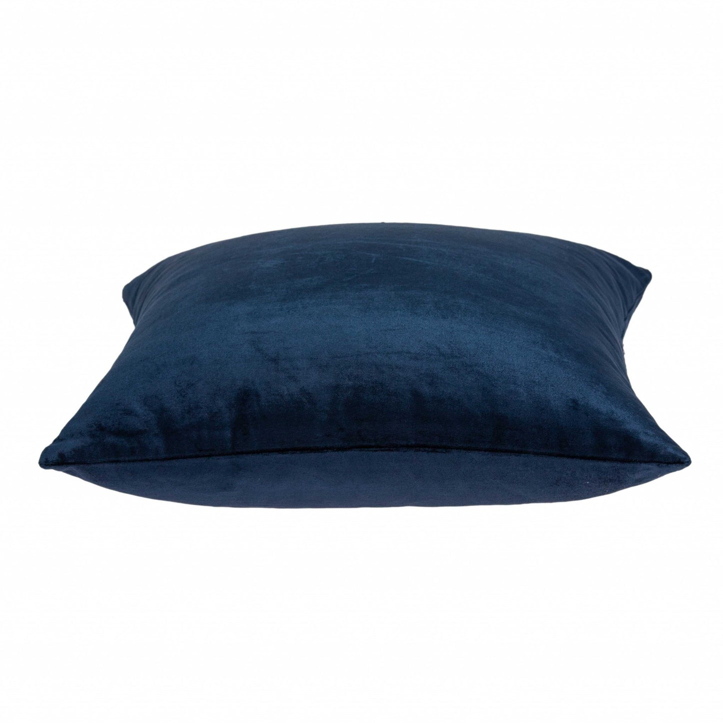 20" X 7" X 20" Transitional Navy Blue Solid Pillow Cover With Poly Insert