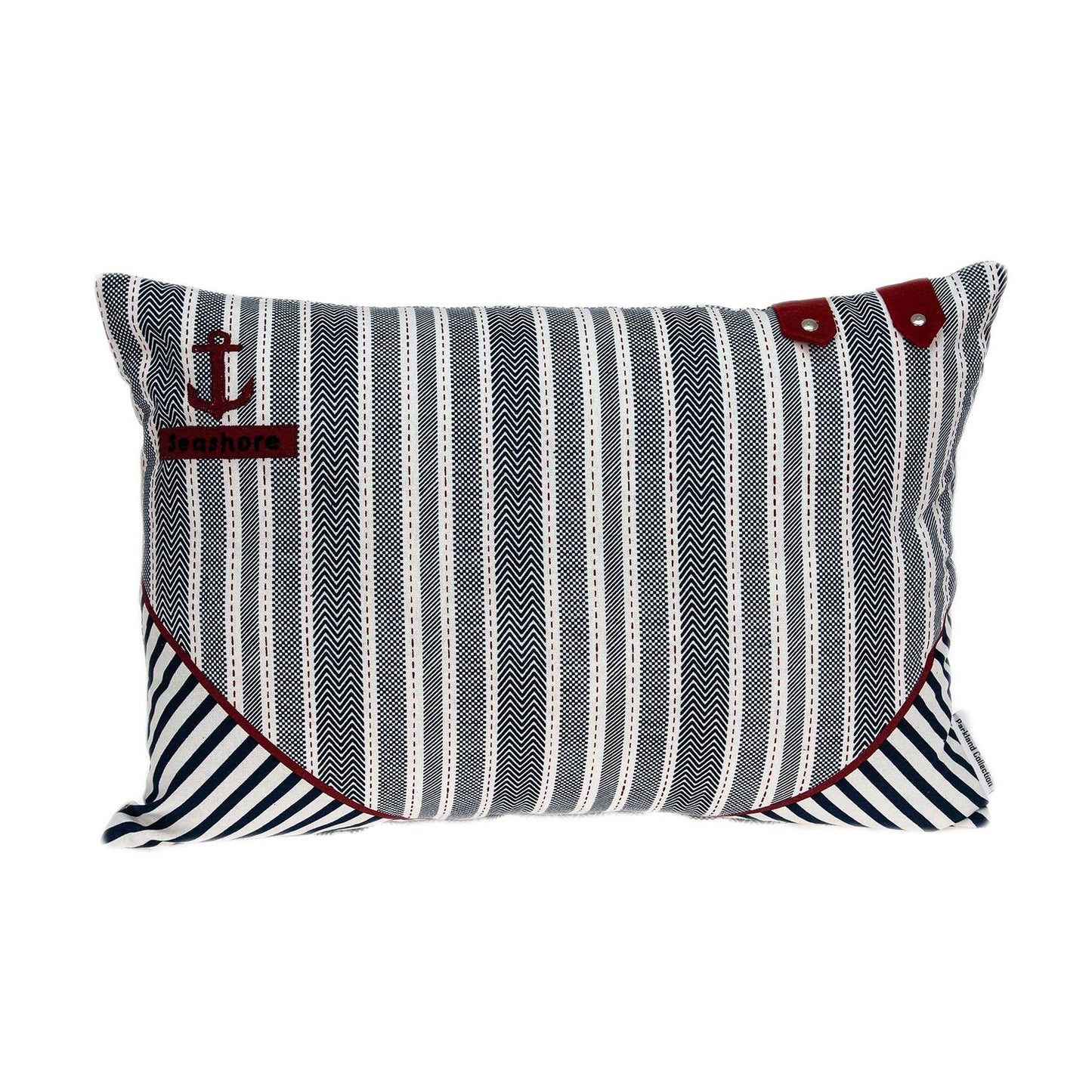 14" X 20" Gray Cotton Throw Pillow