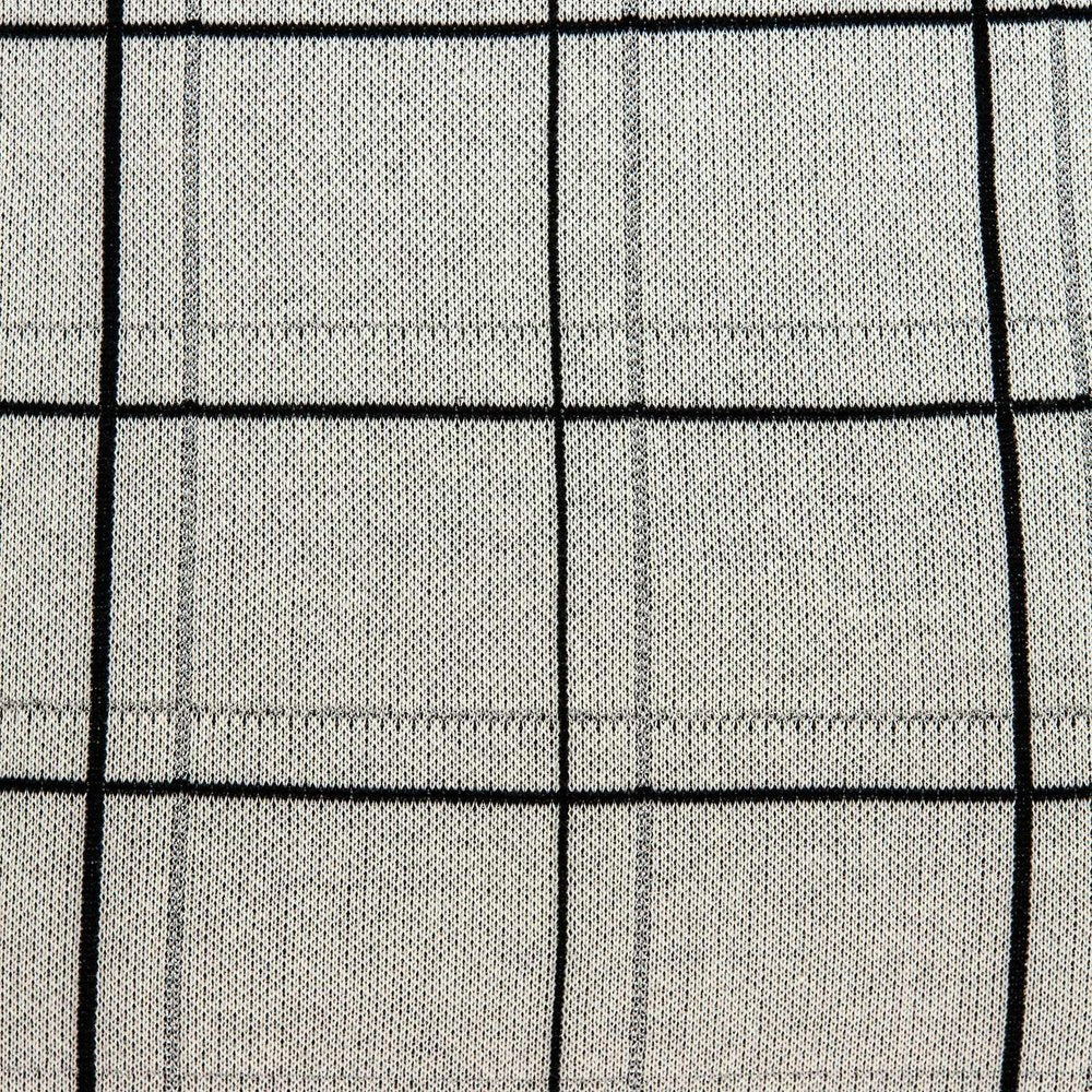 20" Gray Plaid Cotton Throw Pillow