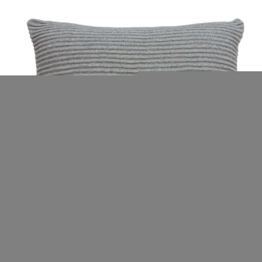 20" X 7" X 20" Elegant Transitional Gray Pillow Cover With Poly Insert