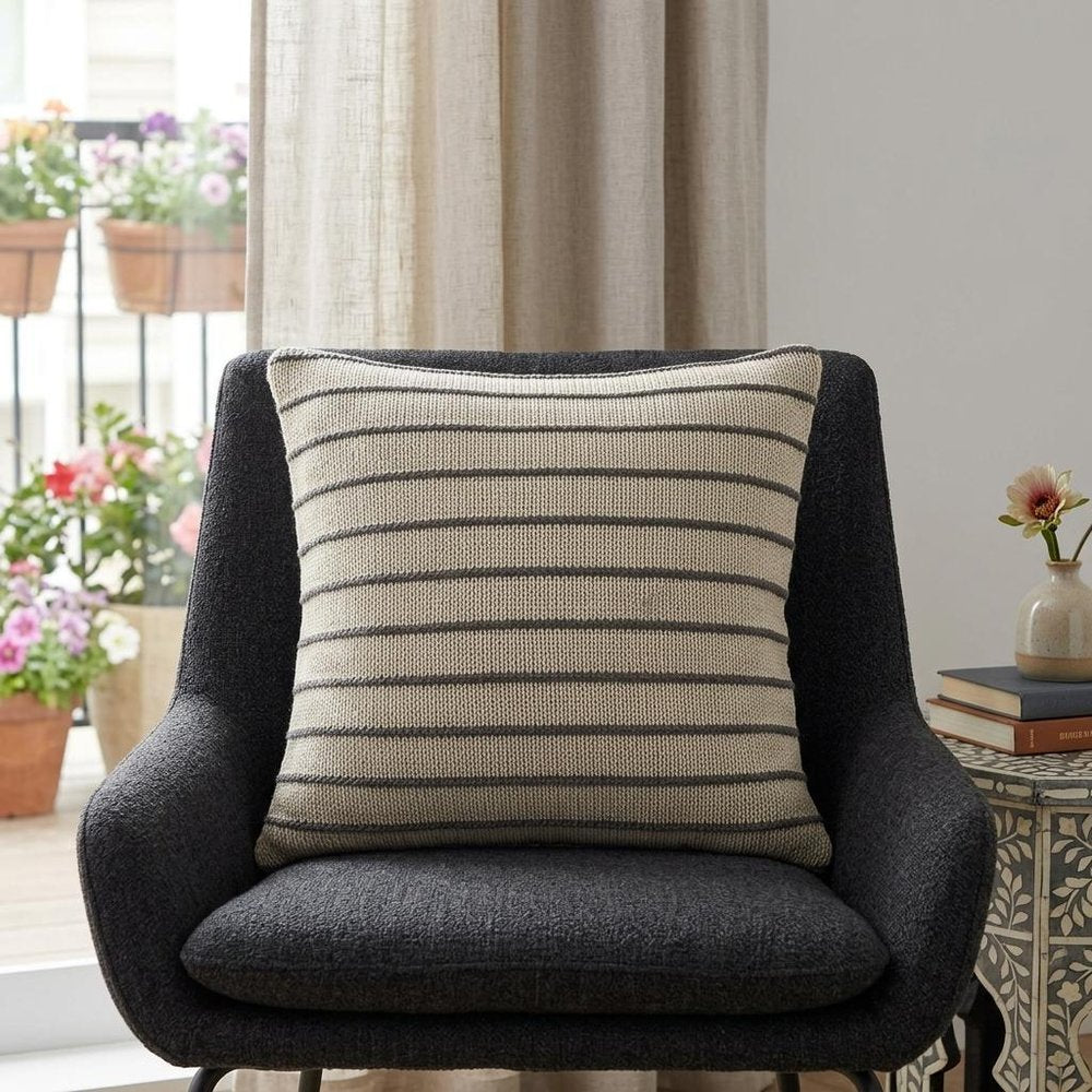 20" Tan Throw Pillow