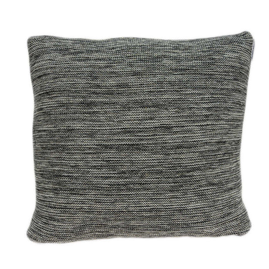 20" Gray Woven Cotton Blend Throw Pillow