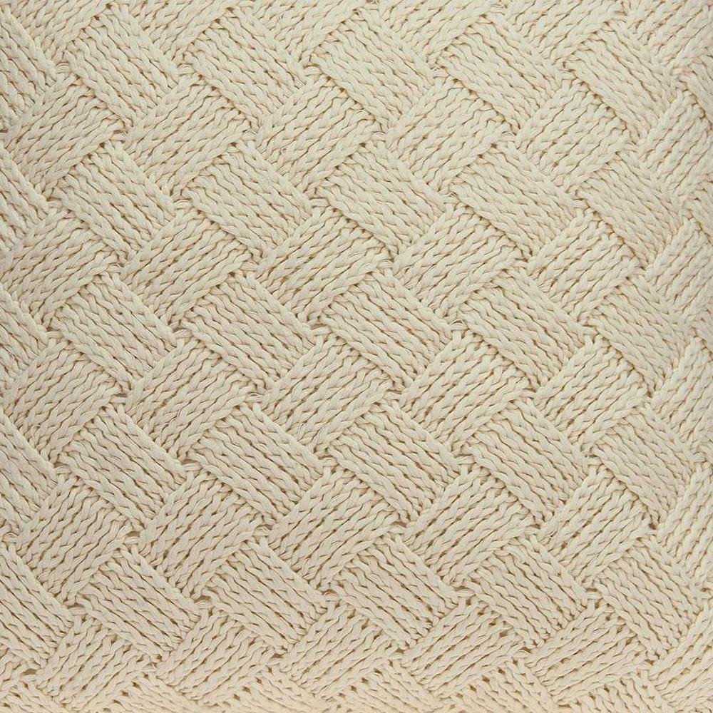 20" X 7" X 20" Transitional Beige Pillow Cover With Poly Insert