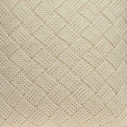 20" X 7" X 20" Transitional Beige Pillow Cover With Poly Insert