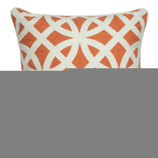 20" X 7" X 20" Transitional Orange Pillow Cover With Poly Insert