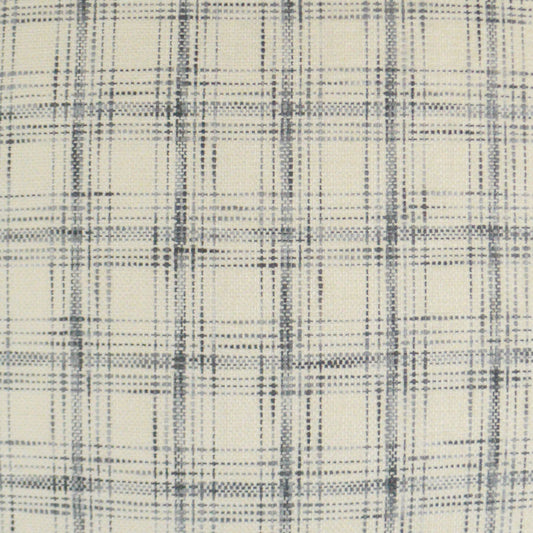 D.V. KAP HOME 3342-I-YARD South Hampton Fabric - Icicle Farmhouse, Plaid - Check  Slate Blue   - South Hampton