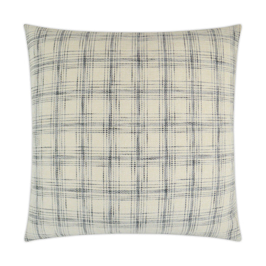 D.V. KAP HOME   24" x 24" South Hampton Pillow - Icicle Farmhouse, Plaid - Check    - 3342-I-2424