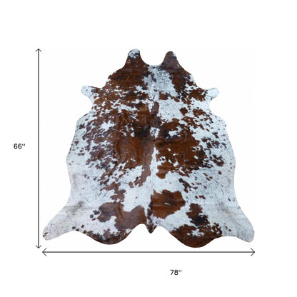 5' X 6' Natural Cowhide Handmade Area Rug