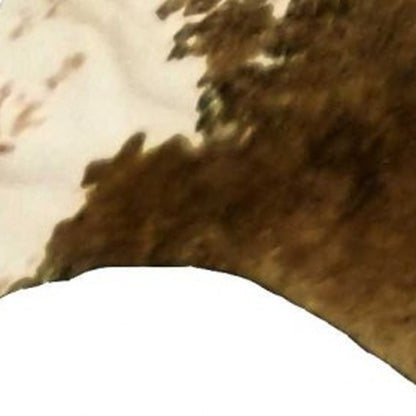 5' X 6' Brown And White Cowhide Handmade Area Rug