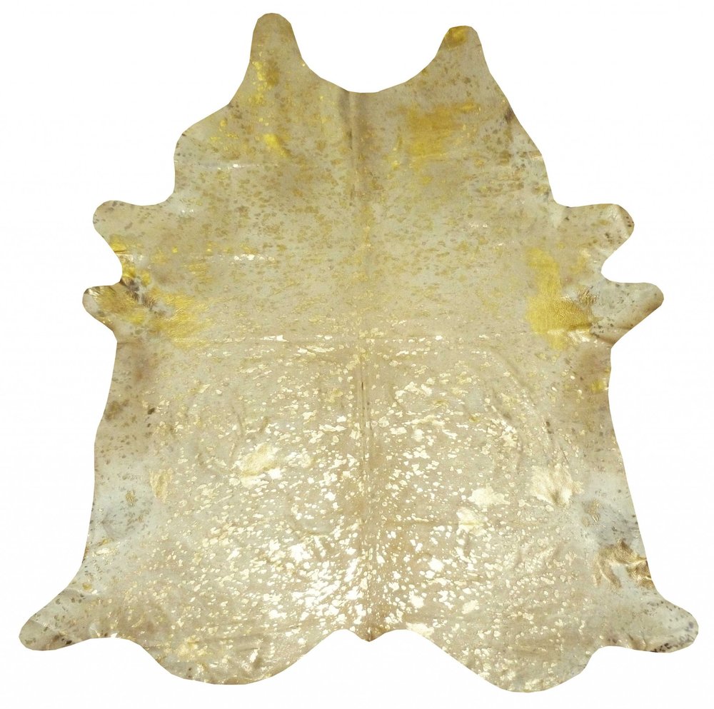 5' X 6' Natural Cowhide Handmade Area Rug