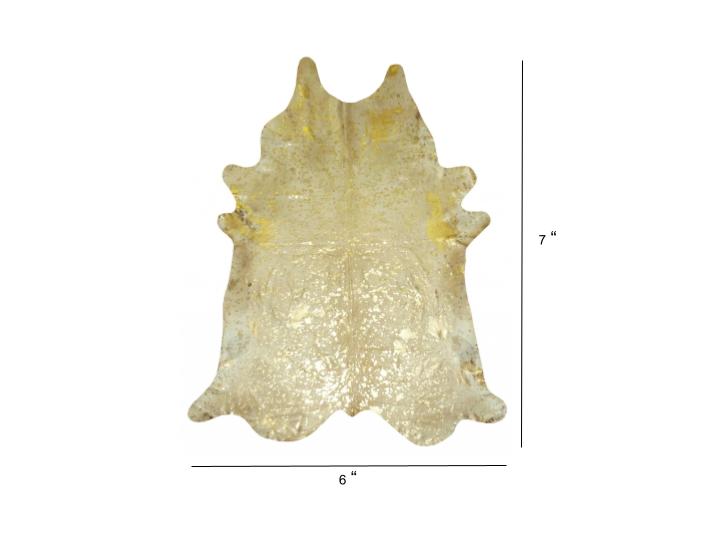 5' X 6' Natural Cowhide Handmade Area Rug