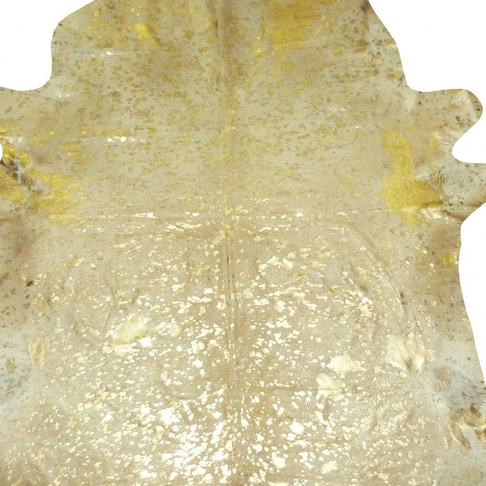 5' X 6' Natural Cowhide Handmade Area Rug