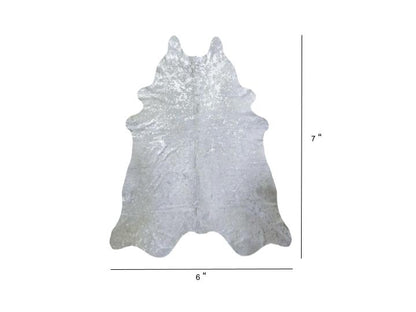 5' X 6' Natural Cowhide Handmade Area Rug