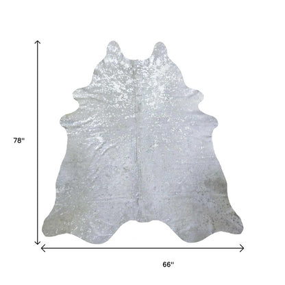 5' X 6' Natural Cowhide Handmade Area Rug