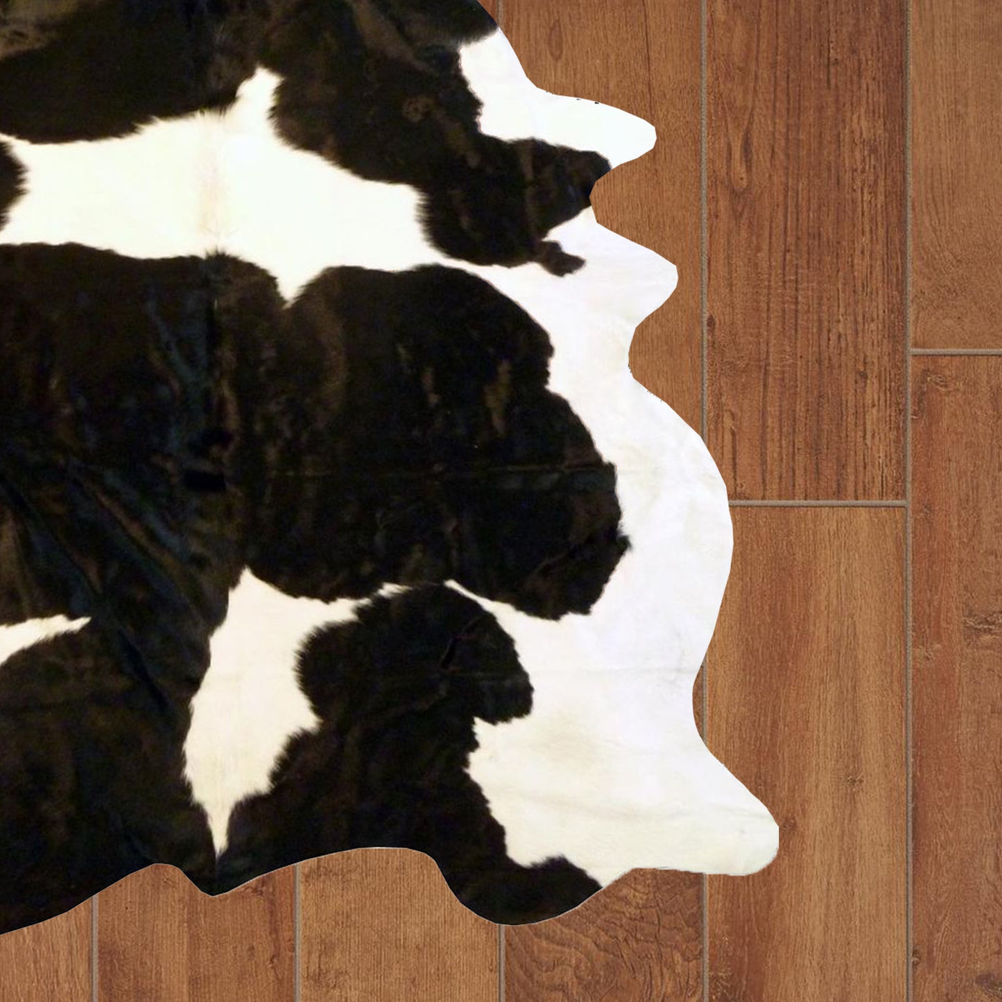 6 Ft Brown And White Brindled Cowhide Rug