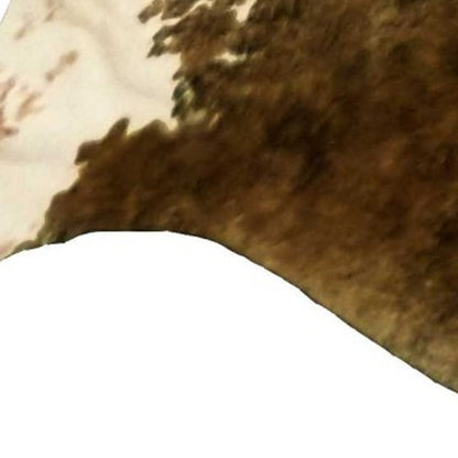 6' X 7' Black And White Cowhide Handmade Area Rug