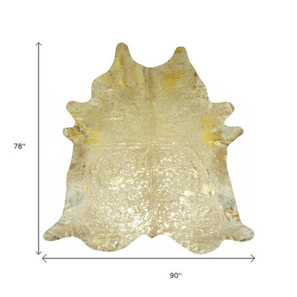 6' X 7' Natural Cowhide Handmade Area Rug