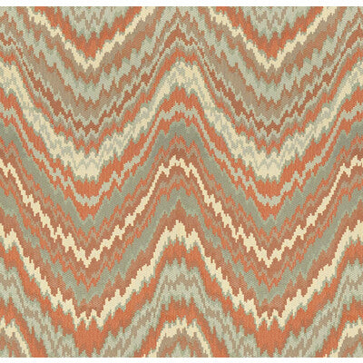 KRAVET DESIGN  FLAMESTITCH IVORY,LIGHT BLUE,ORANGE   - 33441.1512.0