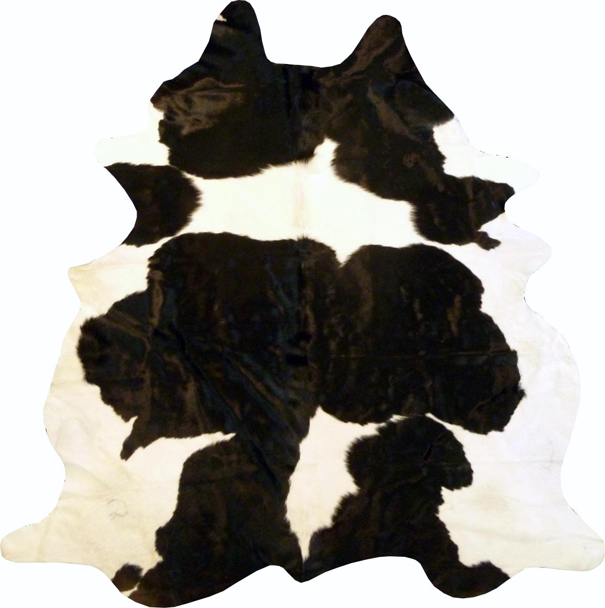 6.5 Ft  Black And White Brindled Cowhide Rug