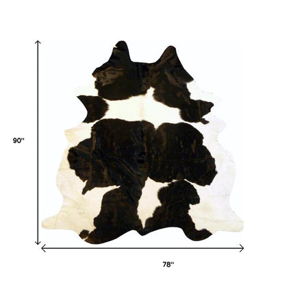 6' X 7' Natural Cowhide Handmade Area Rug