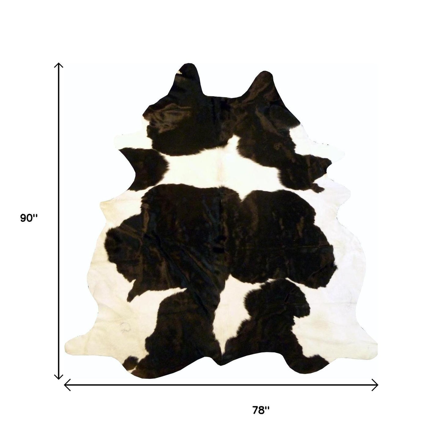 6' X 7' Natural Cowhide Handmade Area Rug