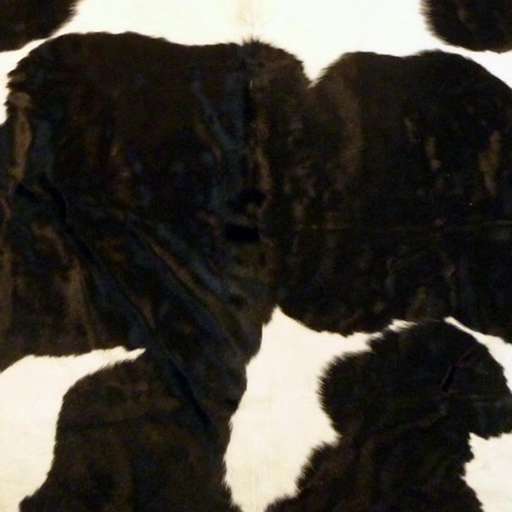 6' X 7' Natural Cowhide Handmade Area Rug