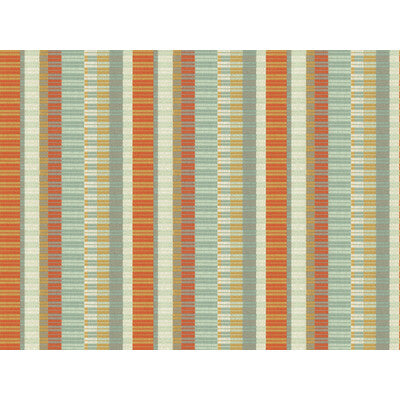 KRAVET DESIGN  STRIPES LIGHT BLUE,RUST,GOLD   - 33485.1524.0