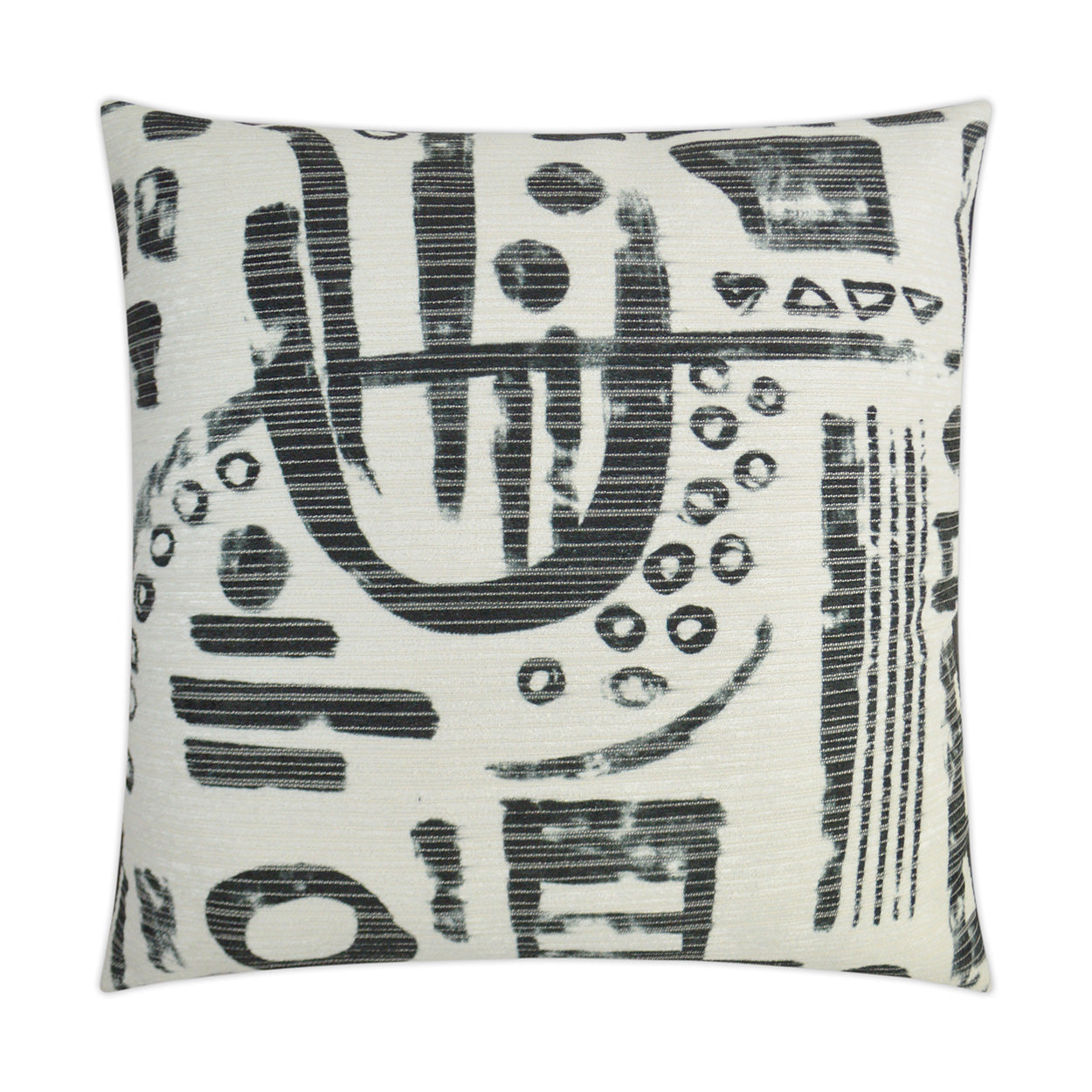 D.V. KAP HOME   24" x 24" Brush Gesture Pillow Modern, Abstract    - 3349-2424