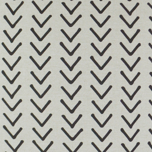 D.V. KAP HOME 3351-F-YARD Boheme Fabric - Flax Farmhouse, Chevron  Black, White   - Boheme