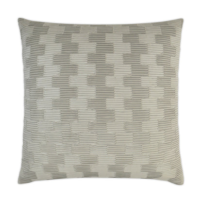 D.V. KAP HOME   24" x 24" Ruche Pillow - Mushroom Solid, Textured    - 3356-M-2424