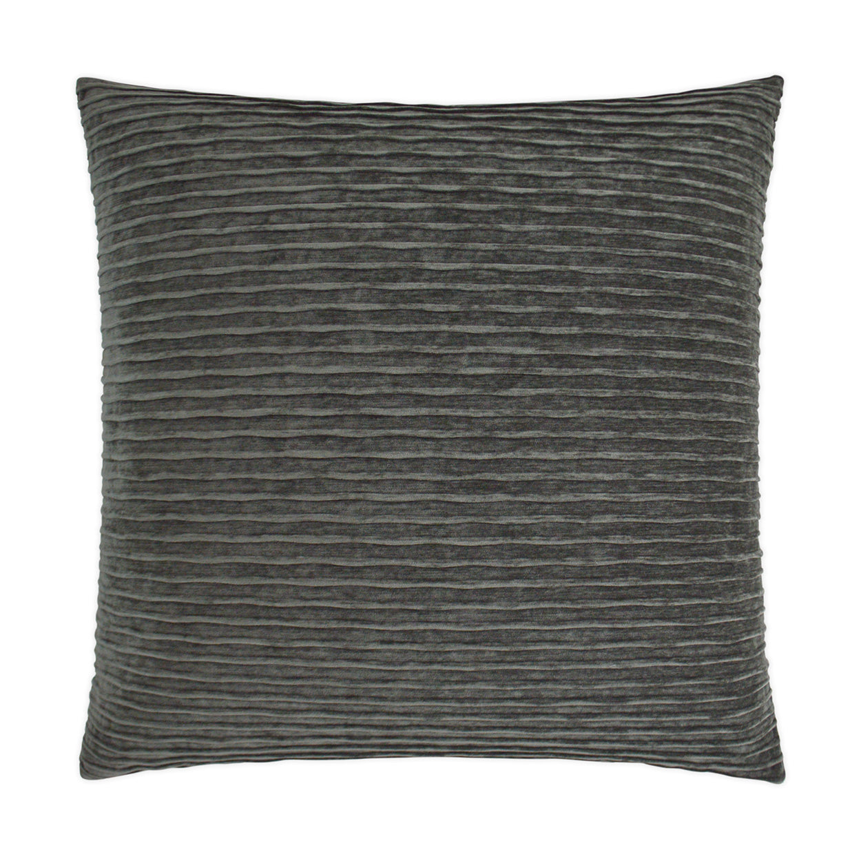 D.V. KAP HOME   24" x 24" Pleatte Pillow - Grey Solid    - 3359-G-2424